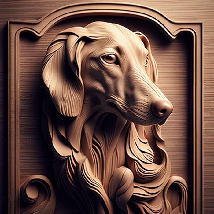 3D model Saluki dog (STL)